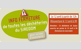 fermeture siredom 12 avril