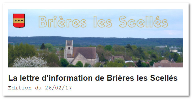 Lettre d'Information de Brières les Scellés