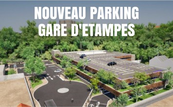 parc relais de la gare d'Etampes