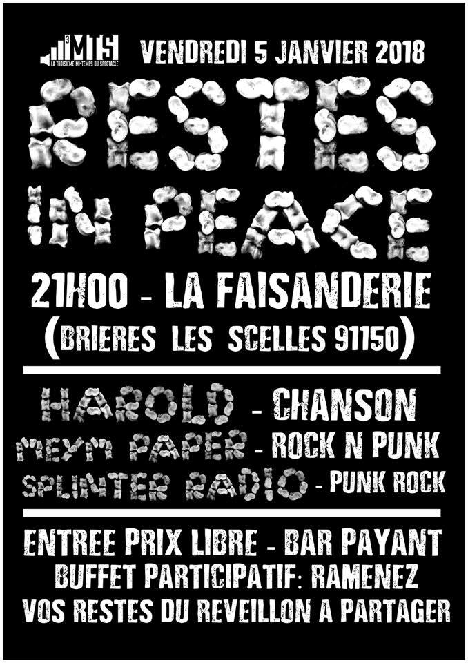 affiche du concert de 3MTS à Brières, 05 janvier 2018