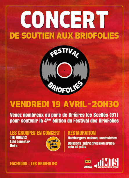 flyer concert de soutien aux BrioFolies