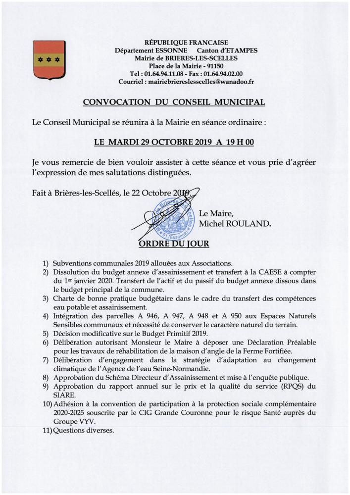 conseil municiapl Brières les Scellés