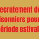 recrutement saisonniers