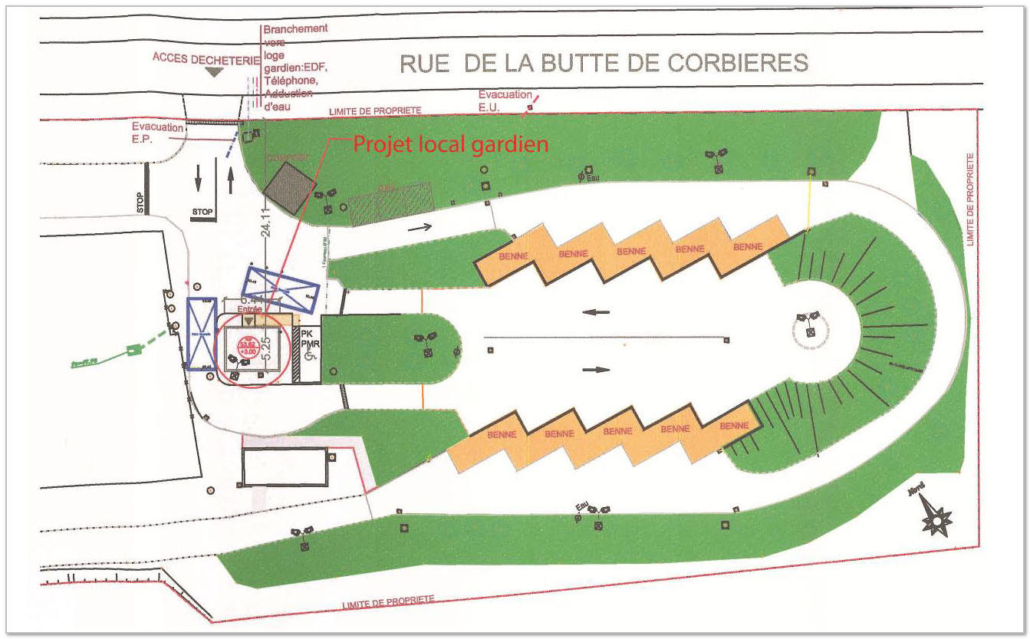 Plan du futur éco-centre d’Étampes Brières les Scellés