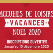 Accueil de loisirs vacances Noël 2020