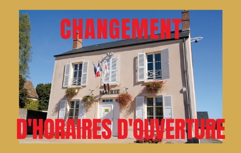 changements horaires ouverture de la mairie de Brières les Scellés