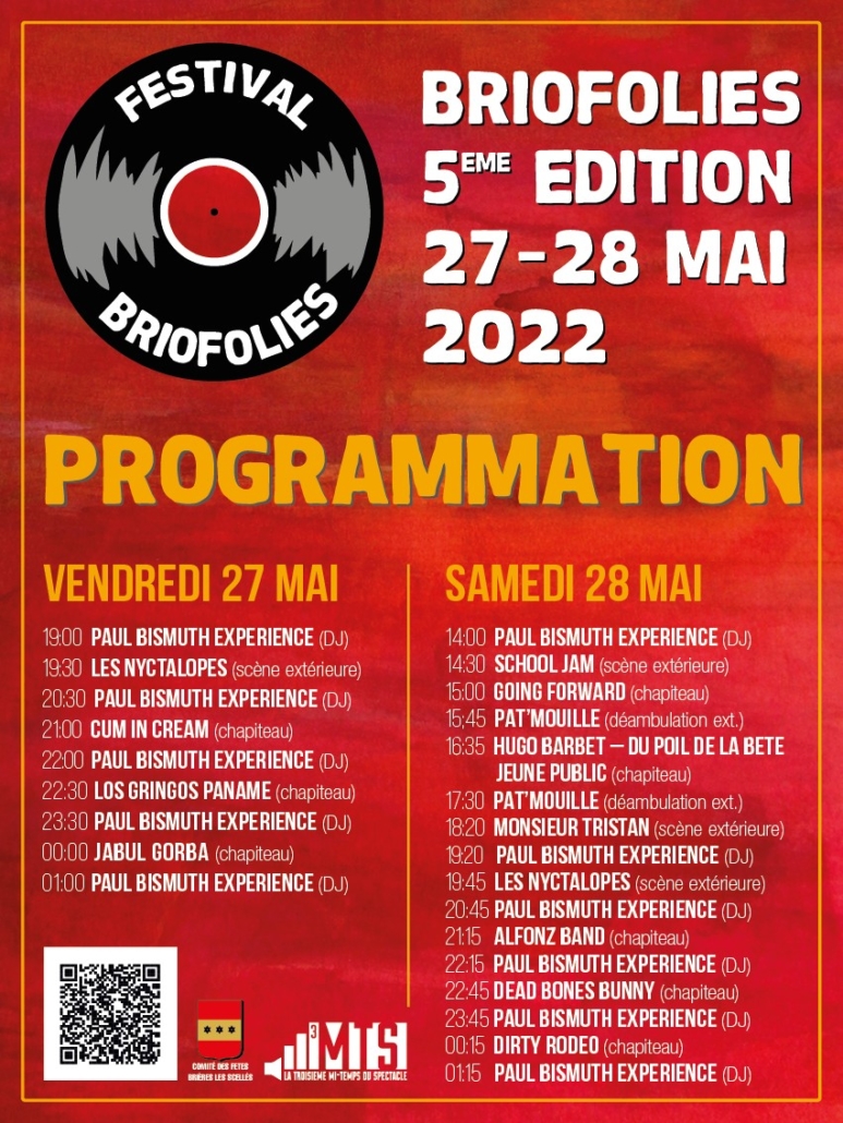 LE PROGRAMME DU FESTIVAL DES BRIOFOLIES 2022 