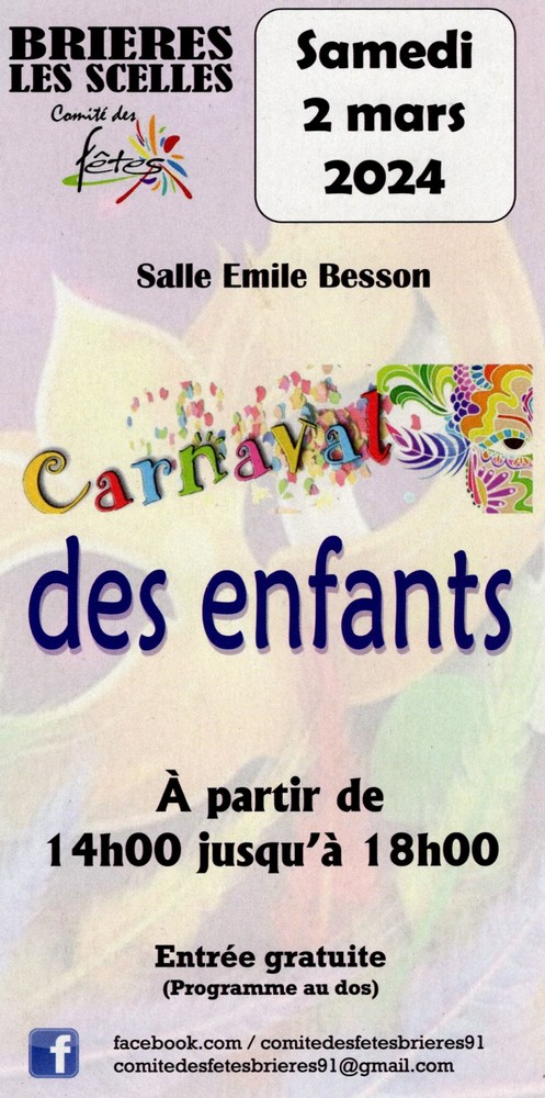 CARNAVAL DES ENFANTS À BRIÈRES LES SCELLÉS