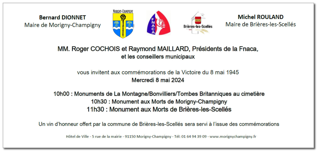 Commémorations de la Victoire du 8 mai 1945 à Brières