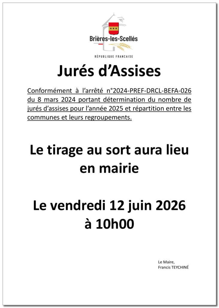 Jurés d’Assises - 2026