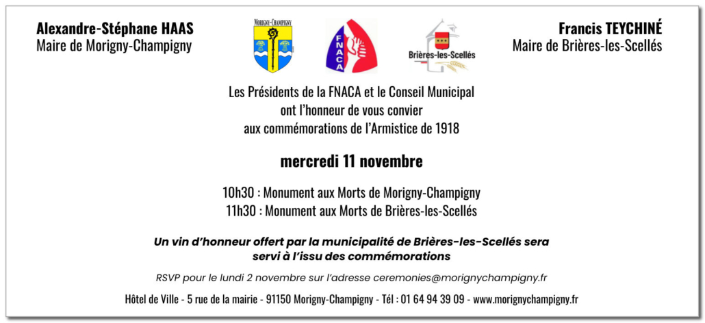 Commémorations 11 novembre 1918 - 2026